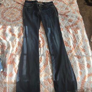 Boot cut buckle jeans! Size 24